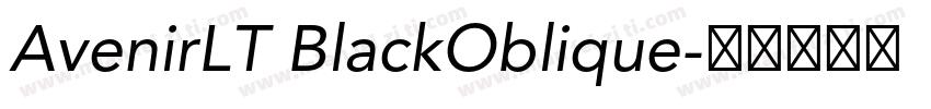 AvenirLT BlackOblique字体转换